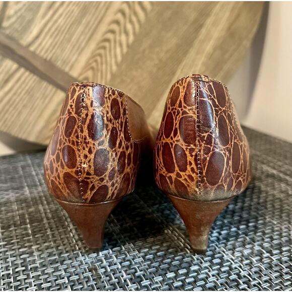 Vintage Anne Wells Leather Heels Leather Patterns Size 10 - Picture 7 of 7